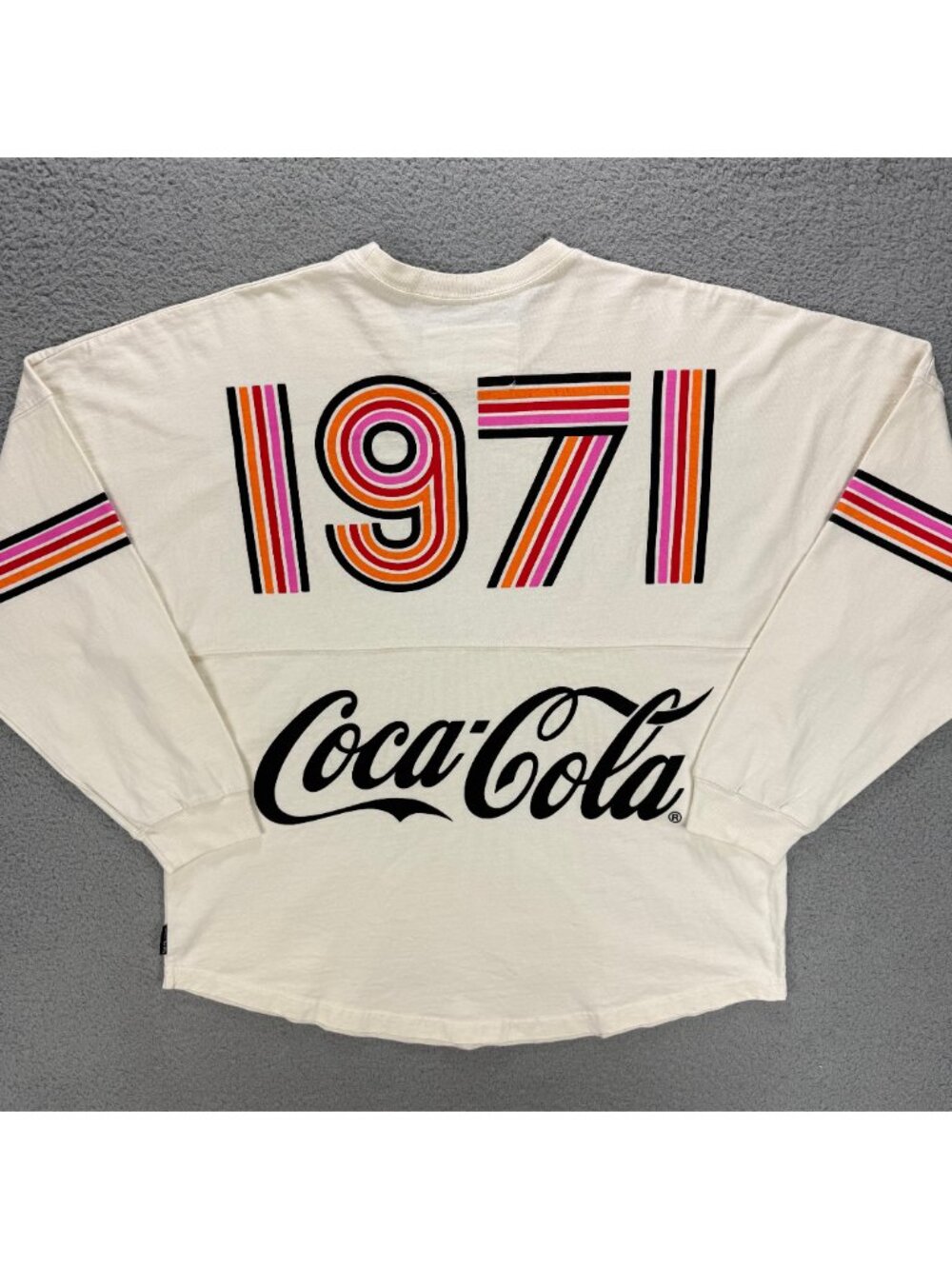 Coca Cola T Shirt Men Large Off White 1971 Spirit Jersey Long Sleeve Heavyweight